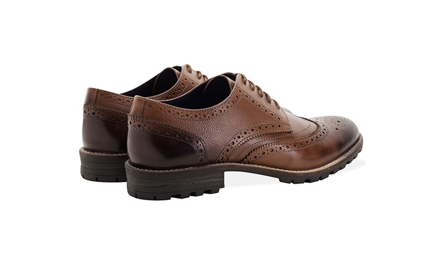 Image 10: Men's Leather Derby Brogues