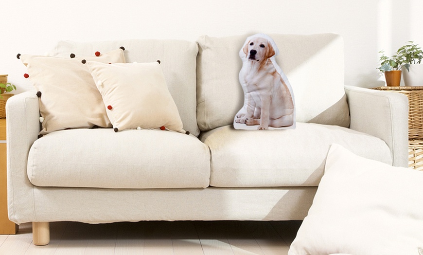 Image 2: Dog-Shaped Throw Cushion