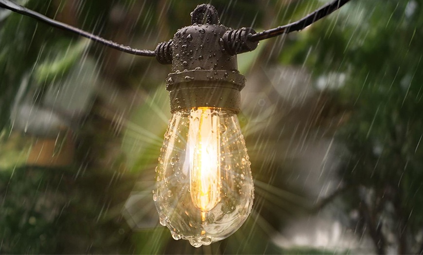 Image 1: Cadena de luces solares para exteriores