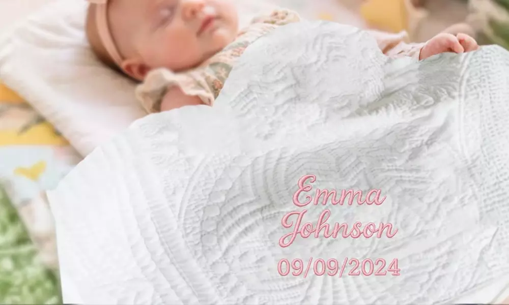 1 ou 2 couvertures brodées personnalisées pour bébé