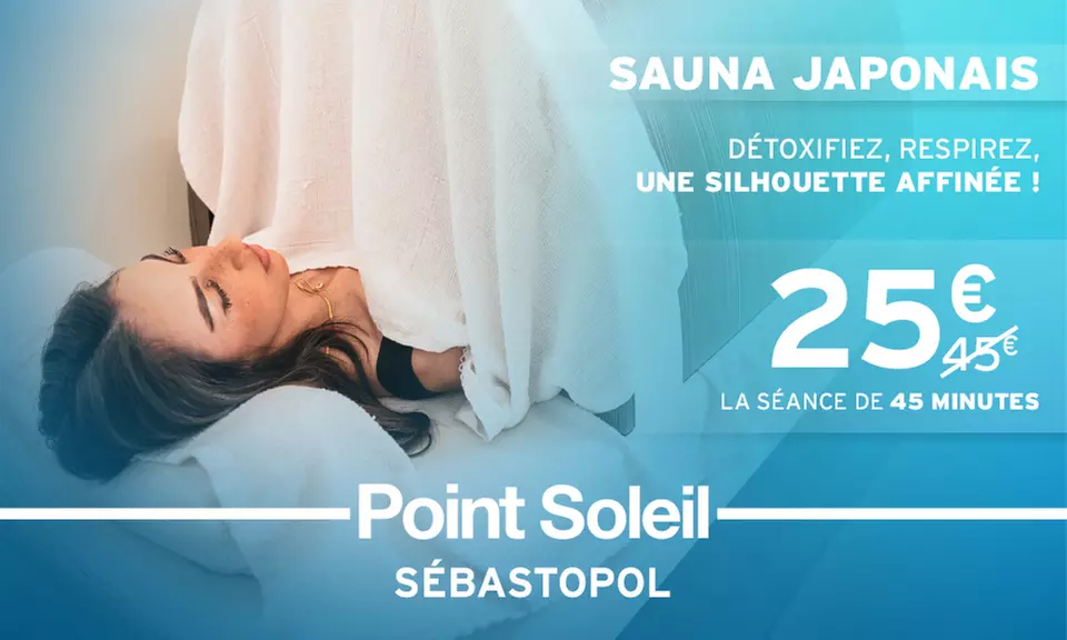 Séances performance et détox au centre Point Soleil Réaumur Sébastopol