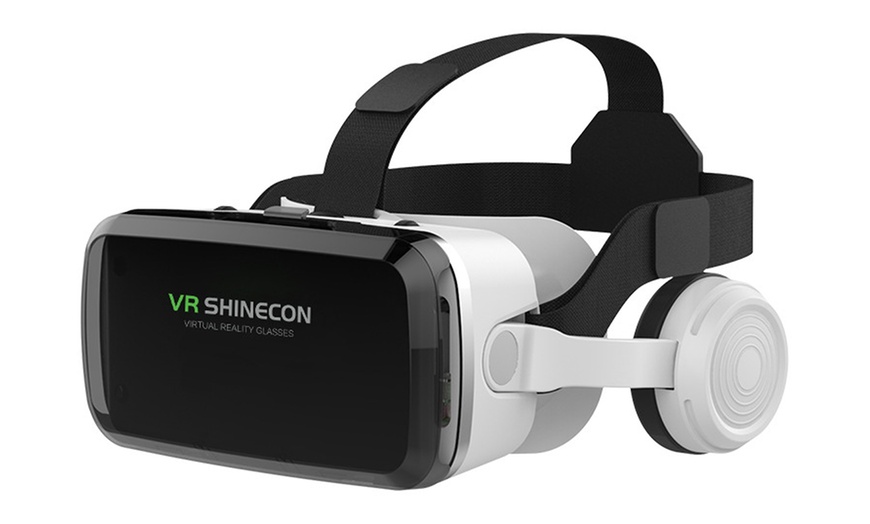Image 6: 3D VR Box Glasses Virtual Reality Headset Bluetooth Headphone