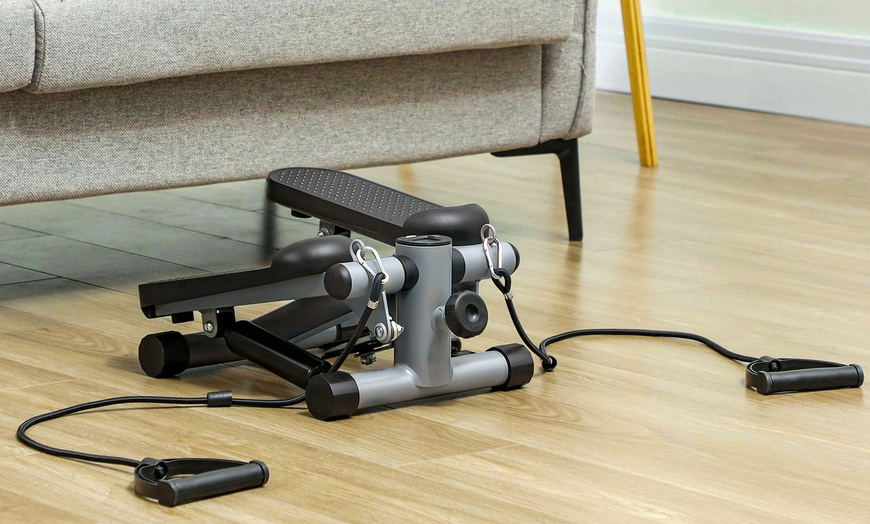 Image 2: SPORTNOW Mini Stepper, Compact Design for Home Workouts