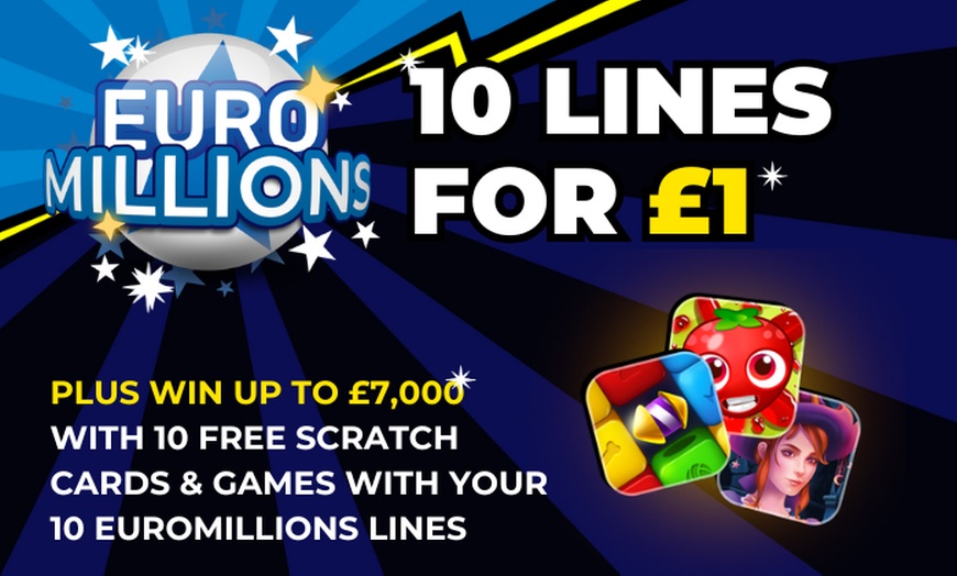 Image 1: 10 EuroMillions Lines and 10 Scratch Cards for Just £1