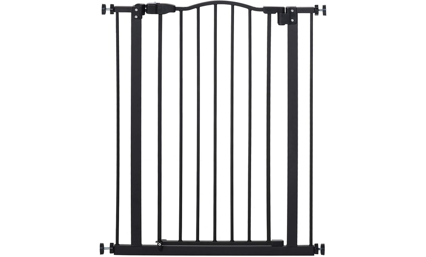 Image 12: PawHut Adjustable Pet Safety Gates for Secure Doorway & Stair Barriers