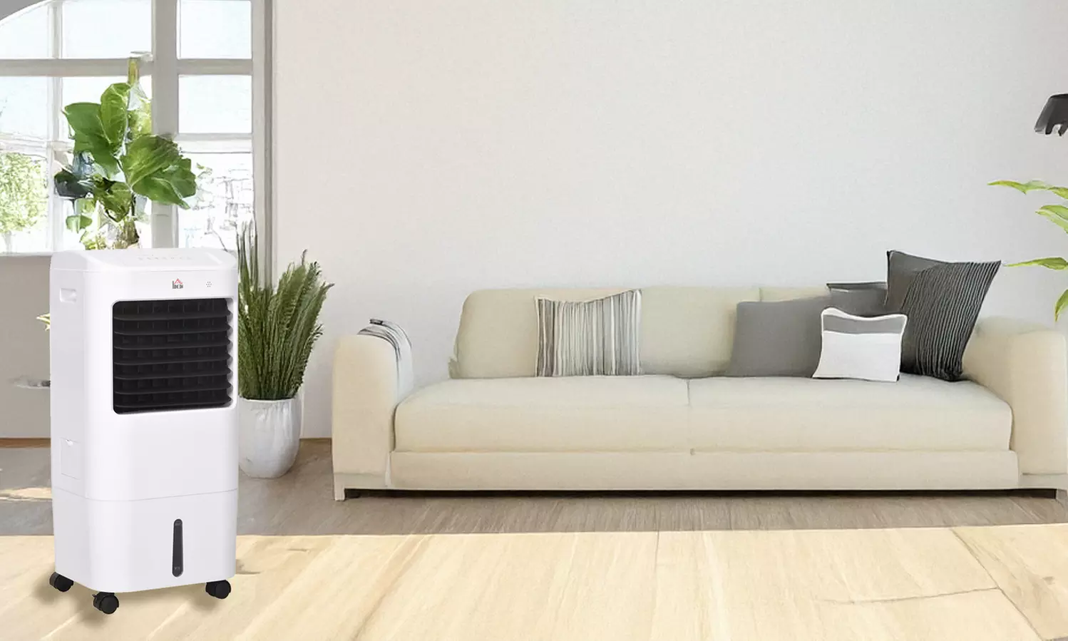 HomCom Portable Air Cooler, 15L Water Tank with Remote Control