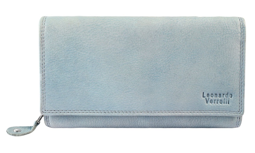 Image 37: Cartera de piel genuina para mujer Leonardo Verrelli
