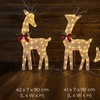 Image 3: Neo Set of 3 LED Lighted Reindeer Christmas Decorations