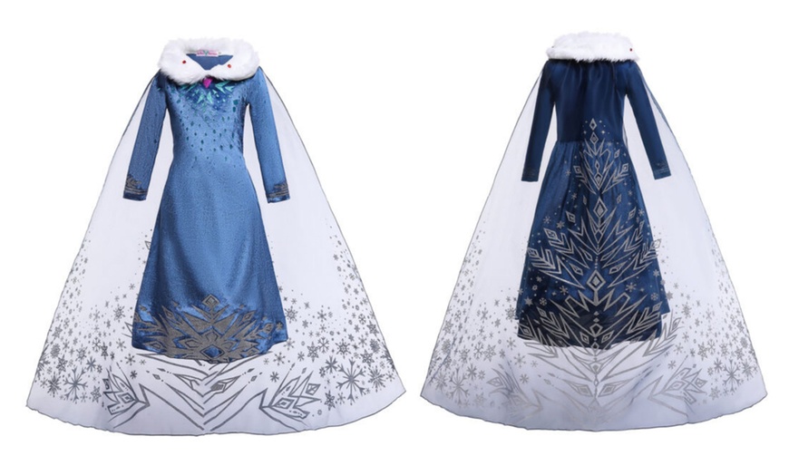 Image 3: Kids' Snow Princess Dress and Cape Set