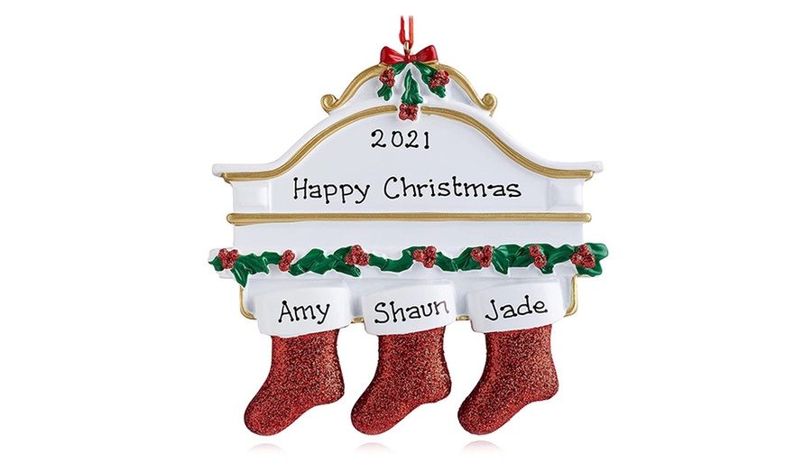 Image 9: Personalised Socks Family Christmas Tree Ornament