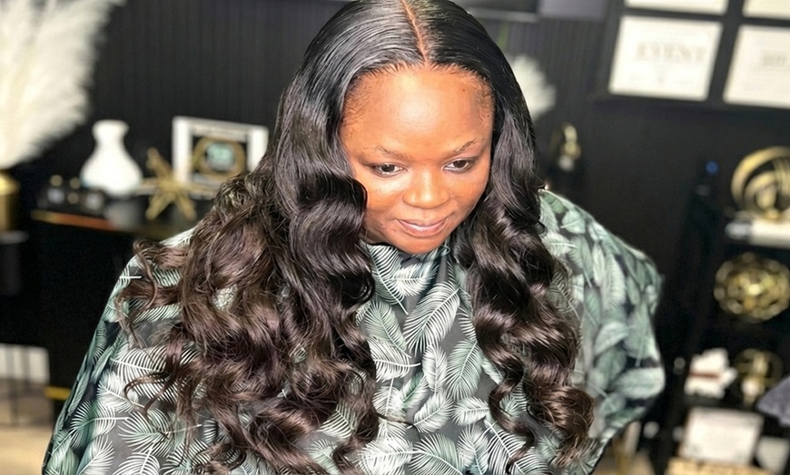 Image 3: Traditional Weft Extension Sew In or Men’s Hair Braiding