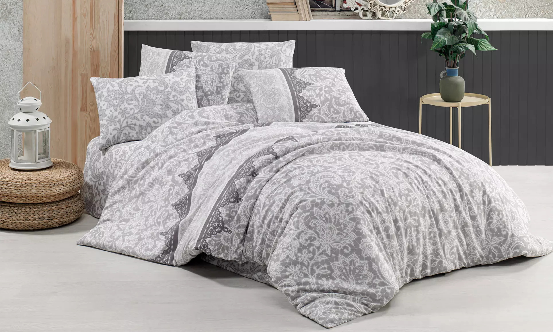 Juego de funda nórdica y 2 fundas de almohada para cama doble