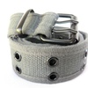 Image 6: High Quality Men Women Unisex 2 Holes Grommet Stitched Military Web Canvas Belt
