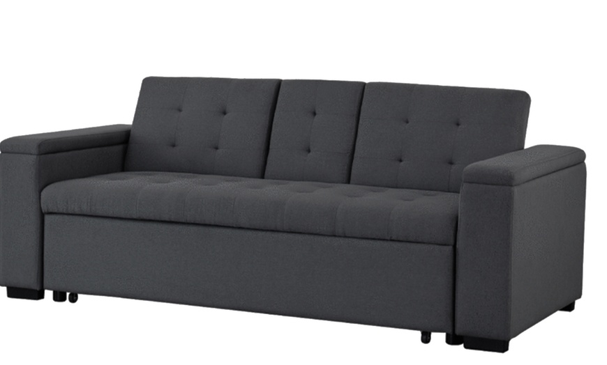 Image 25: Canapé convertible "Tilia" 3 places en tissu Kocoon