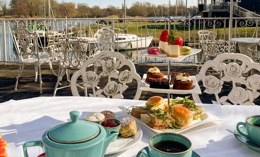 Image 2: Luxury Afternoon Tea/Prosecco with a Riverside View for Two at Warren Lodge Hotel - Up to 36% Off