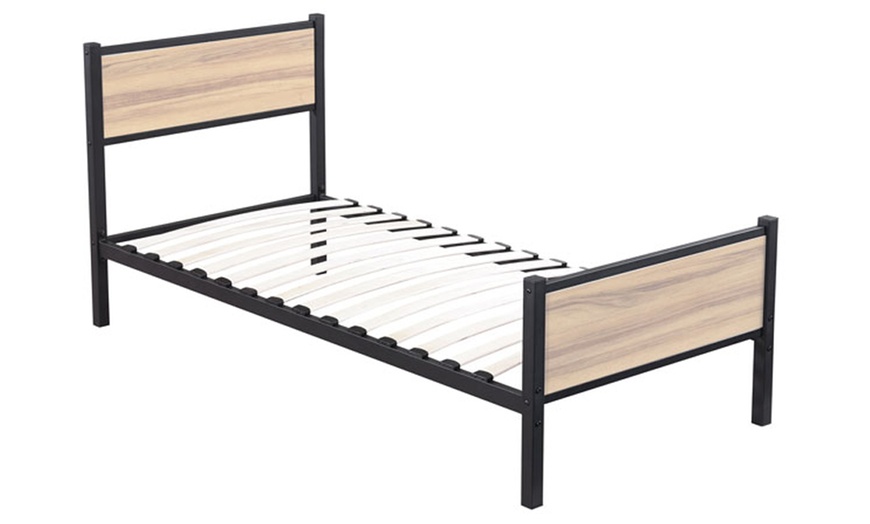 Image 10: Lit style industriel Texas, matelas en option, Sampur