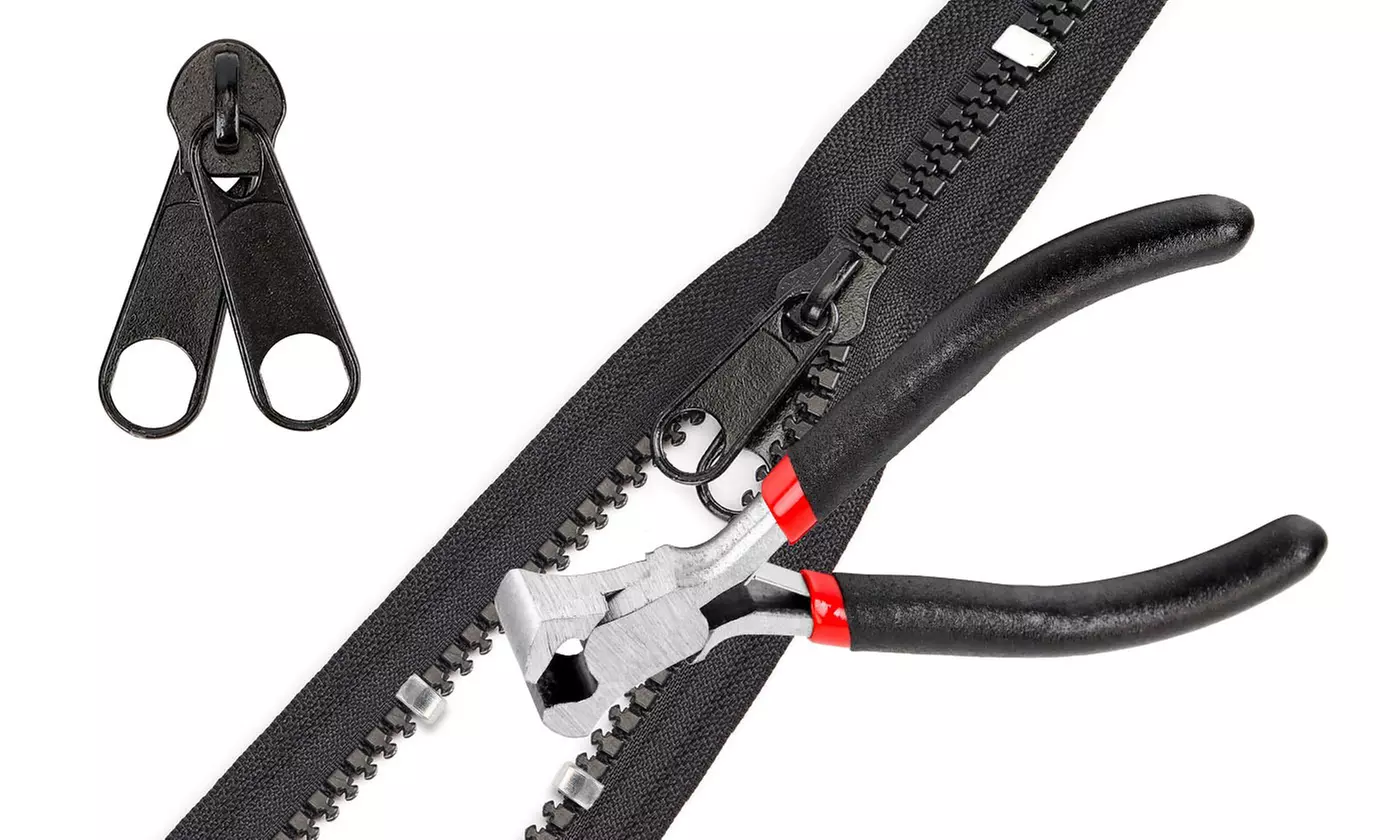 85Pcs Zipper Repair Kit & Replacemen Zipper Slider Set with Pliers