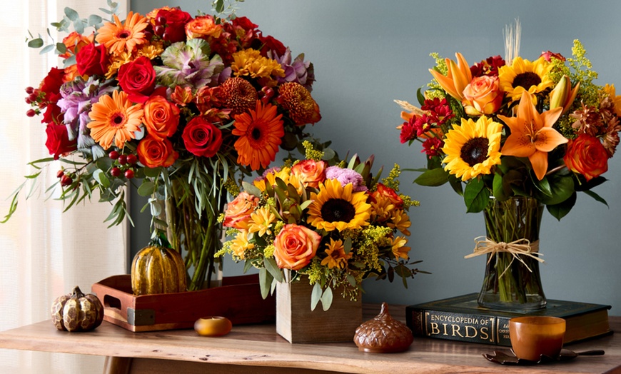 Image 1: Next Day Delivery Radiant Fall Fresh Flowers from 1-800-Flowers.com (up to 50% off)