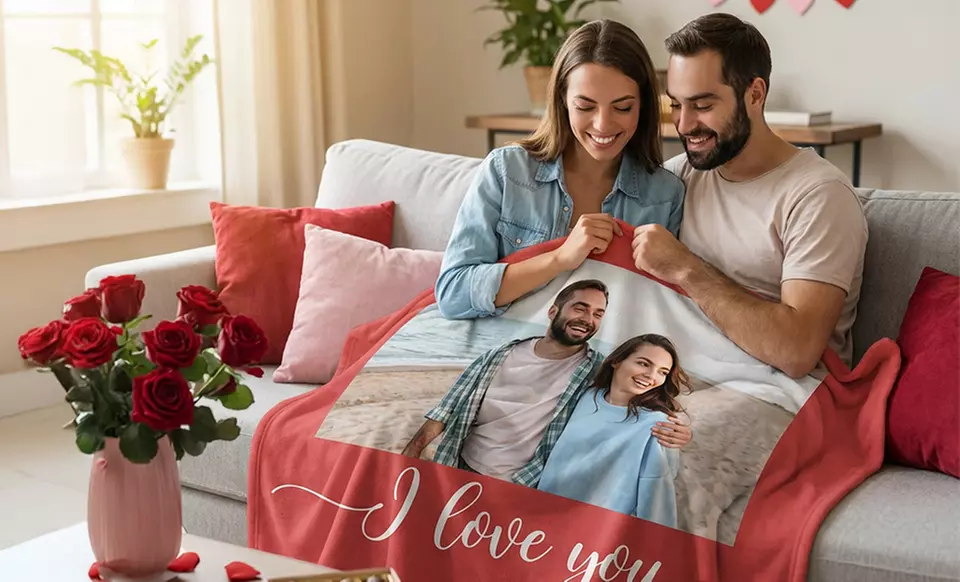 Custom Photo Blankets in Fleece or Premium Plush - Up to 64% Off by SignaturePrintLab
