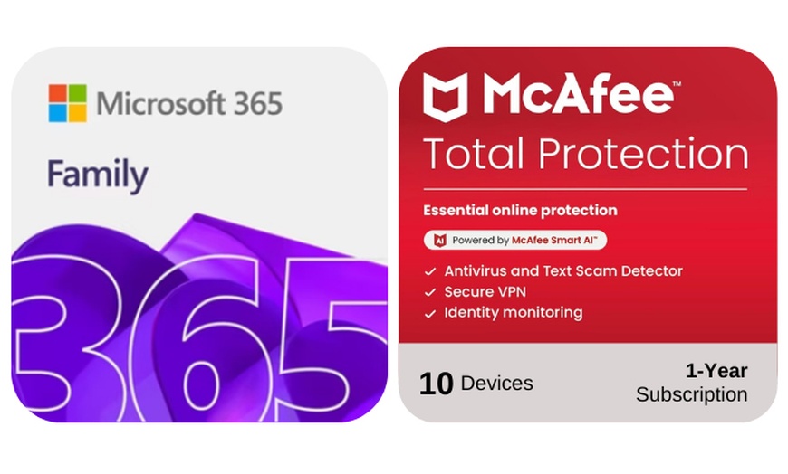 Image 2: Microsoft 365 Famille ou Personnel avec McAfee Total Protection : 1 an