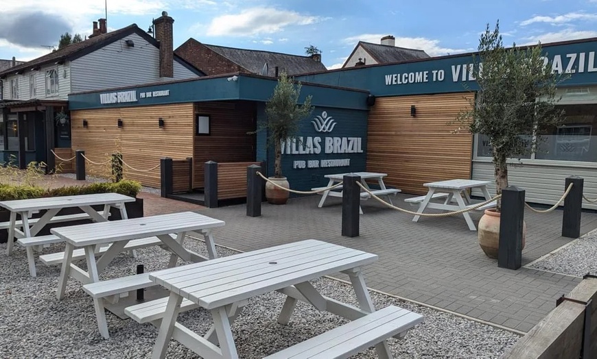 Image 2: One or Two Brazilian Meat Platter with Chips and Cocktail for 2 People