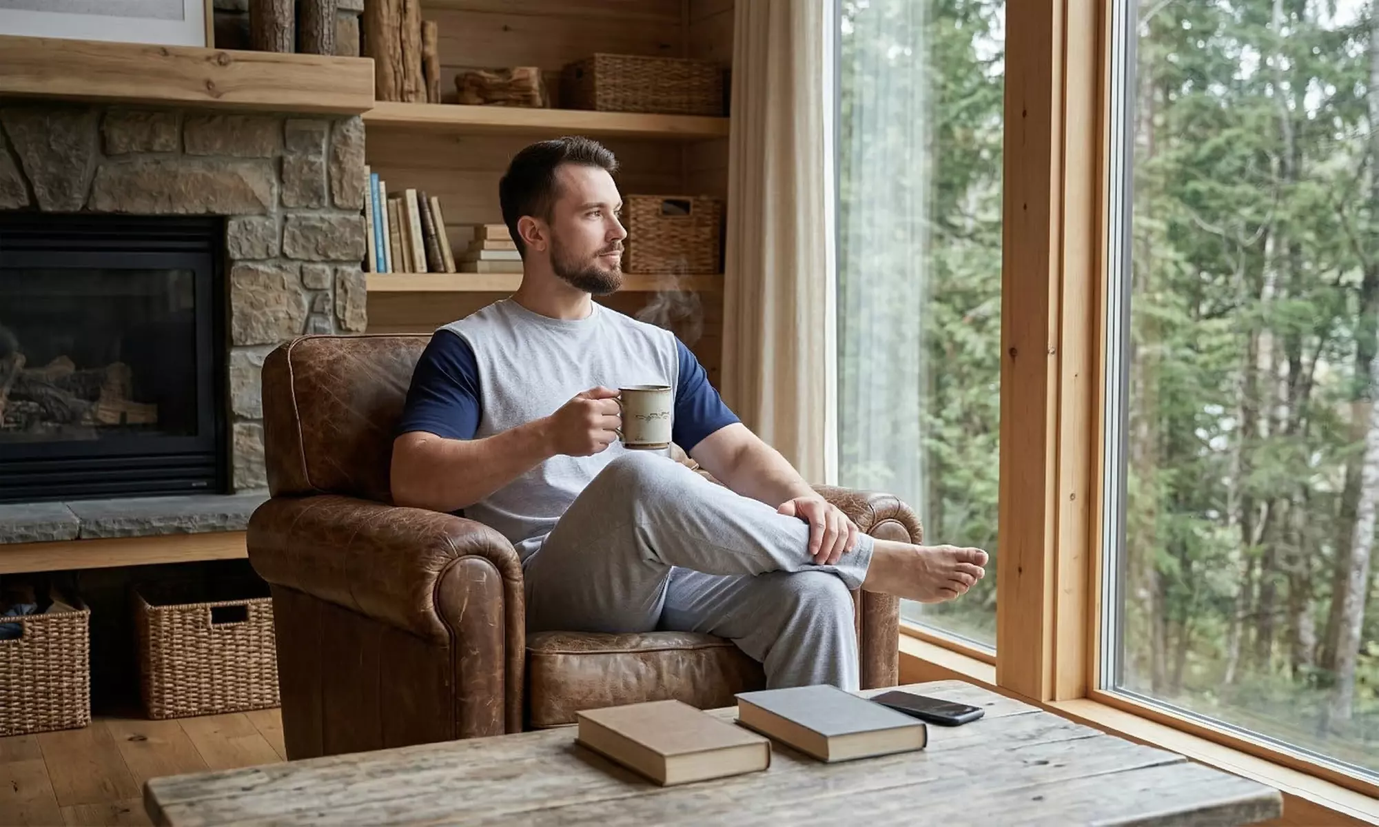 Men’s Cotton Blend Pyjama Set