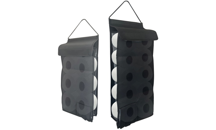 Image 5: Hanging Toilet Roll Storage Organiser - 6 or 10 Roll Capacity
