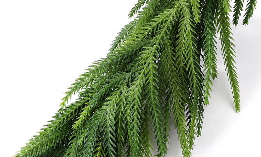 Image 2: Christmas Norfolk Pine Garland Rattan Greenery Garland