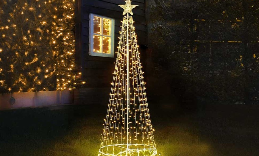 Image 1: Albero di Natale luminoso con LED Bakaji