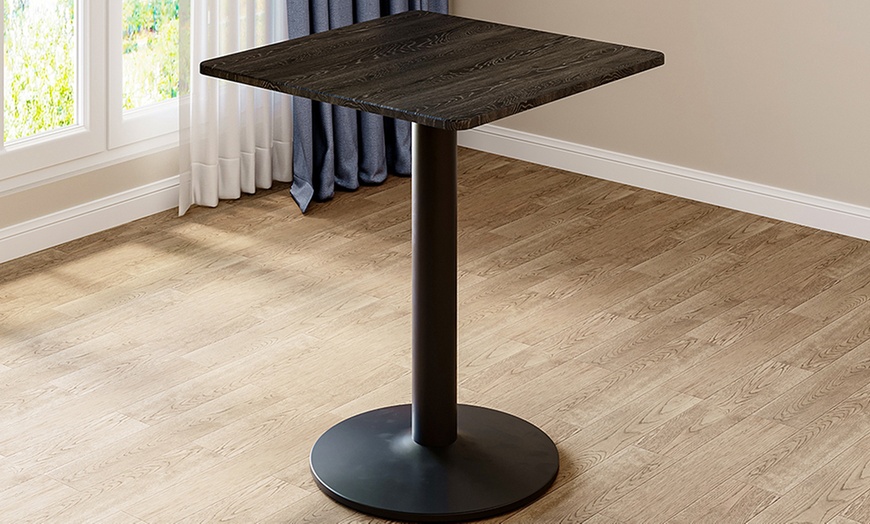 Image 3: Cafe Table with Metal Base