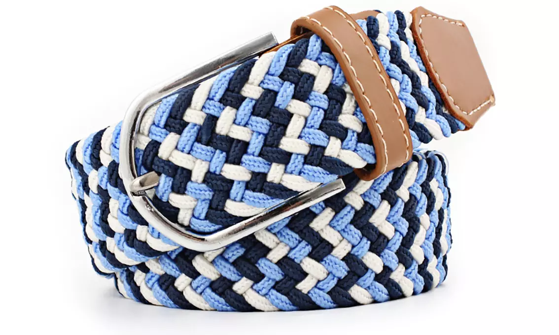 1x oder 2x geflochtener Unisex-Gürtel