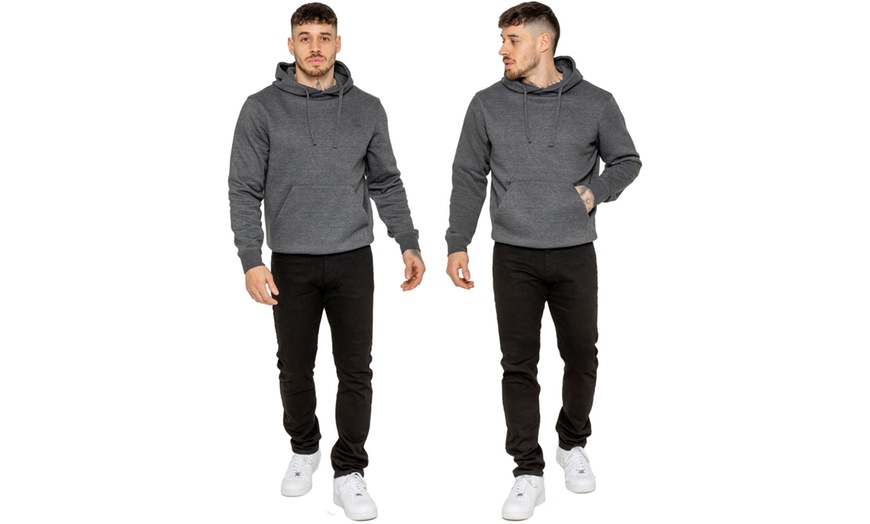 Image 12: Men's Hoodie Jumper Casual Fit Long Sleeve Pullover 