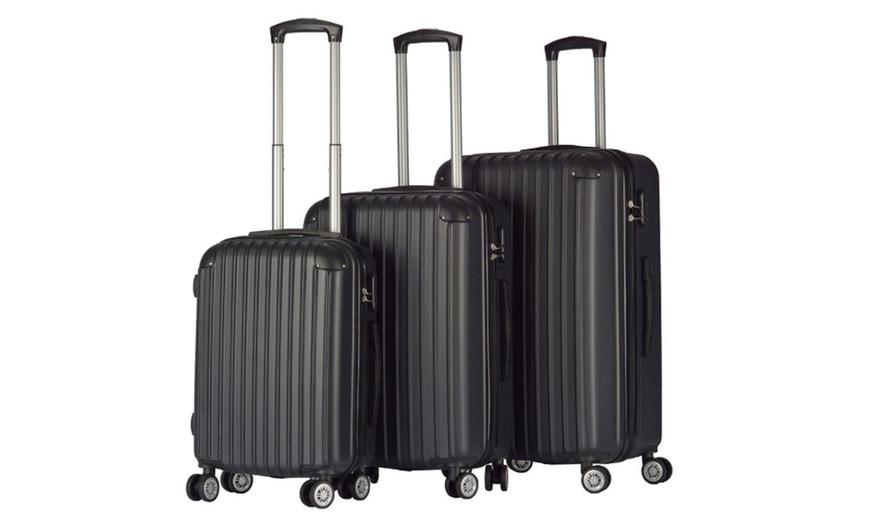 Image 6: Milano Premium 3pc ABS Hardcase luggage Set