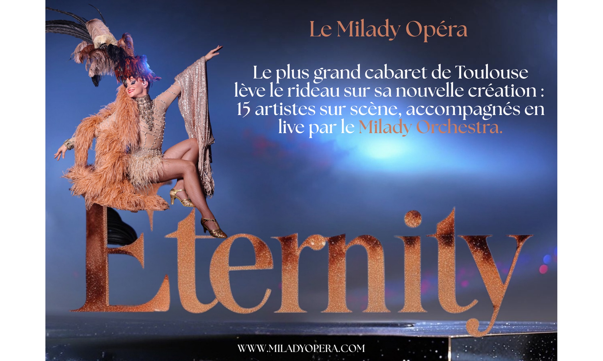 Soirée cabaret et repas pour deux en option à Milady Opera
