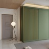 Image 1: Sliding Wardrobes Peru Green Wardrobe