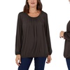 Image 4: Ladies Baggy Fit Ruched Neck Long Sleeve Top