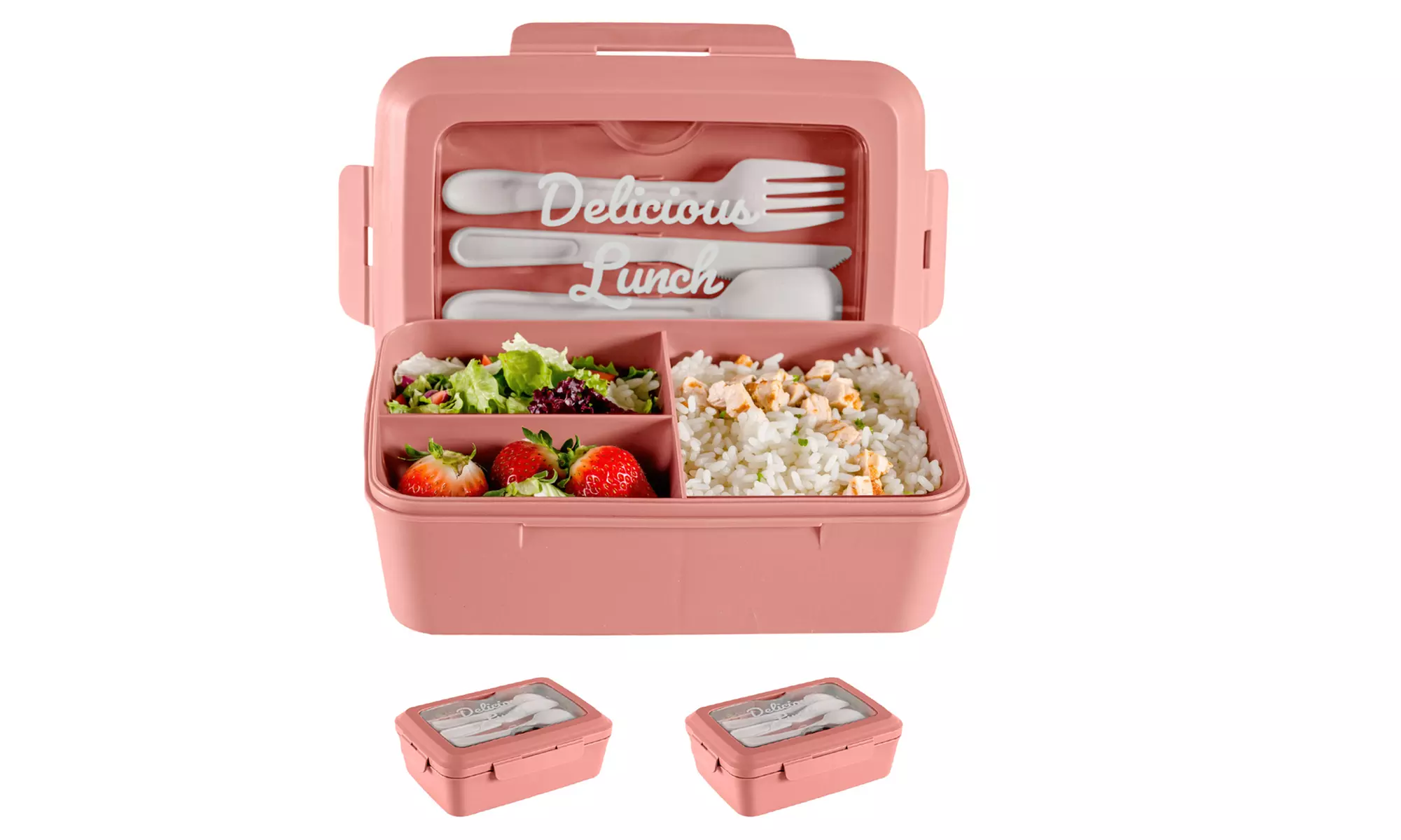 2-teiliges Lunchbox-Set 1300 ml mit Besteck