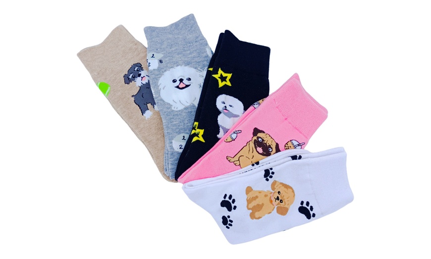 Image 2: Calcetines con diseño de perro 