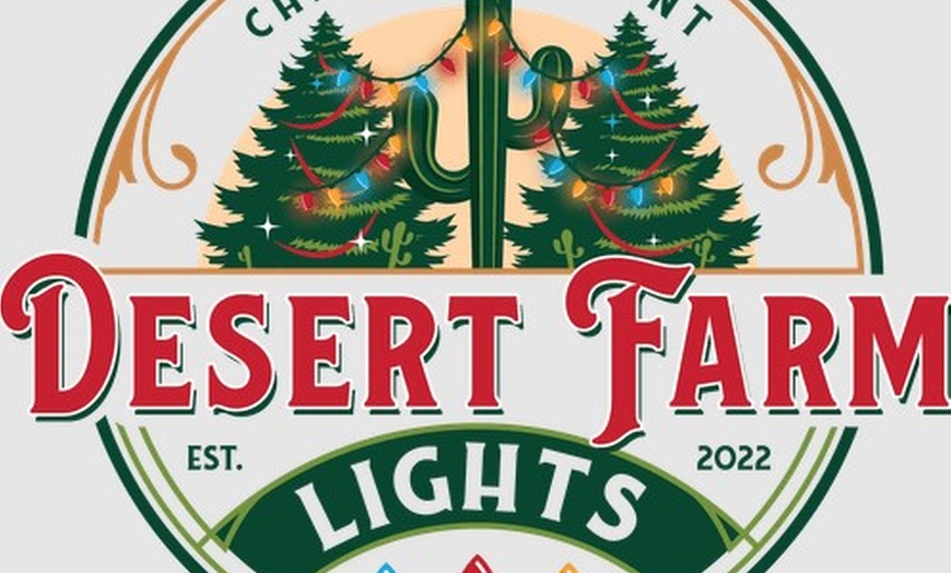 Image 1: Desert Farm Lights - Holiday Festival Admission for Two
