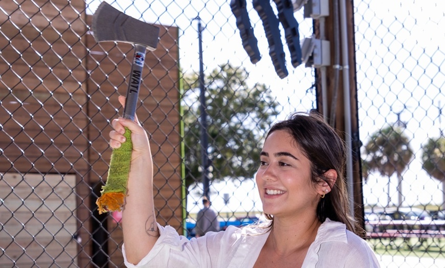 Image 2: Axe Throwing and Entry to Museum of Speed – The Heart of F1 Racing!