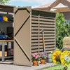 Image 4: Outsunny Galvanised Metal Garden Shed with Foundation Kit 5ft x 9ft 