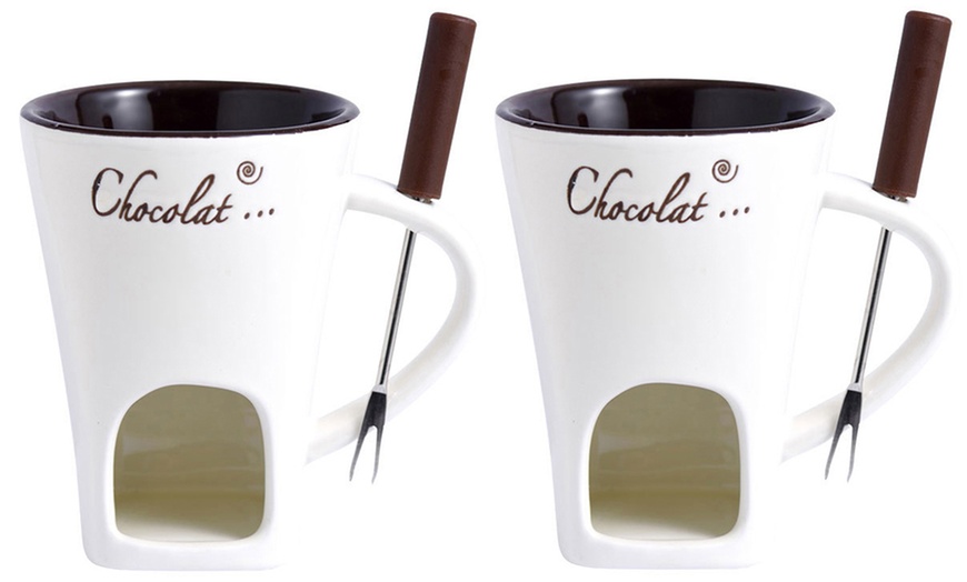 Image 4: Porcelain Chocolate Melting Mug Set