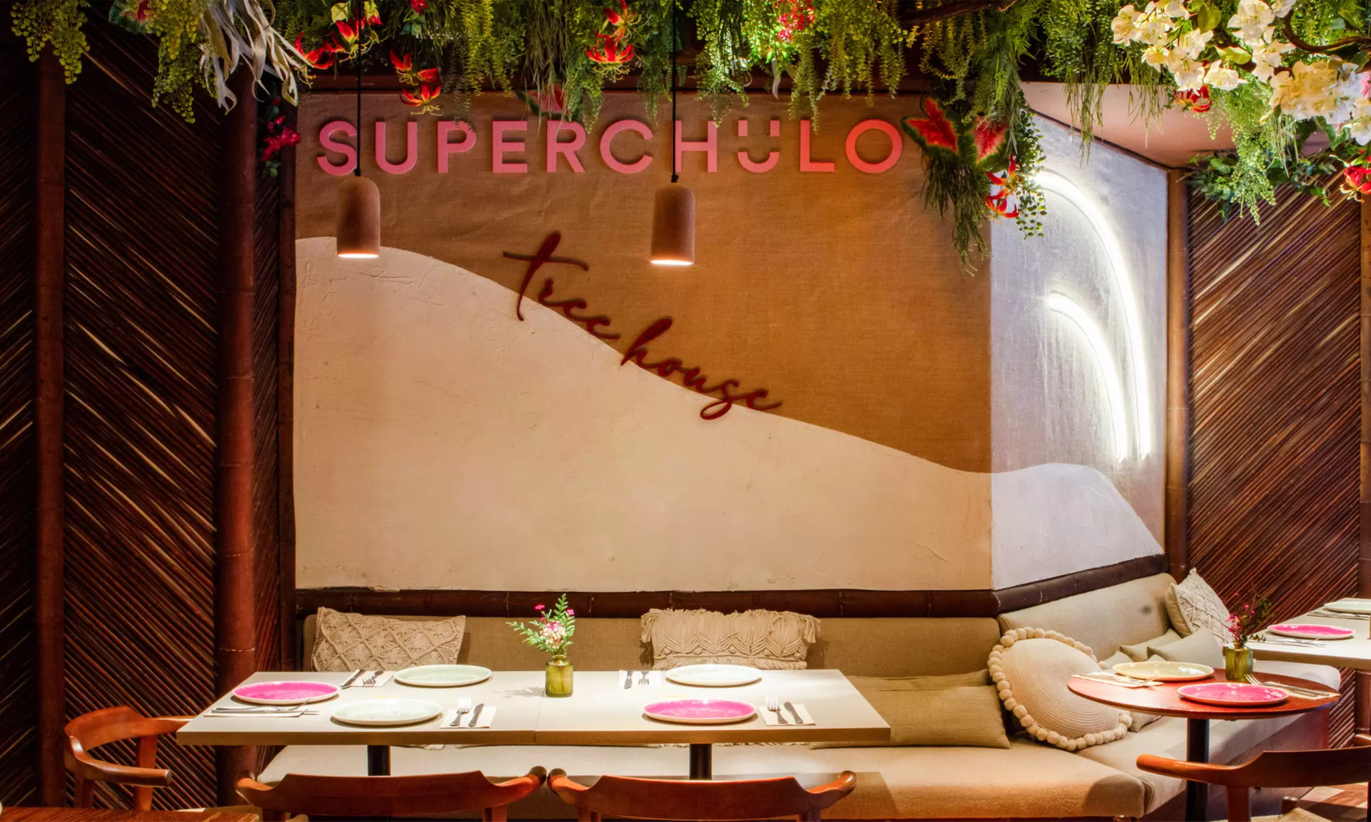 Menú vegetariano creativo en Superchulo para 2 o 4 con bebida y postre