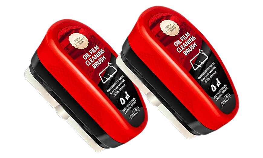 Image 1: Car Windscreen and Glass Oil Film Cleaner Brush
