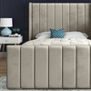 Image 2: Oxford Upholstered Soft Touch Plush Velvet Bed Frame