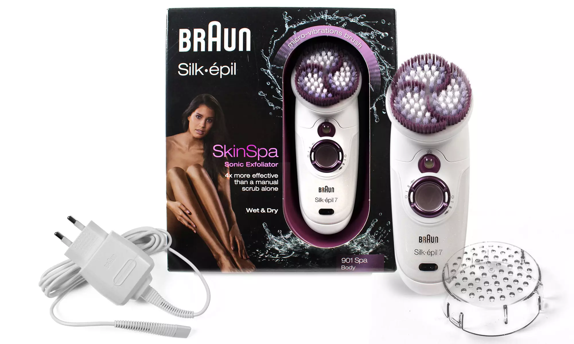 Braun Silk-epil 901 SkinSpa Body - Elektrische Sonic Peeling-Bürste Wet-and-Dry - Second Medium