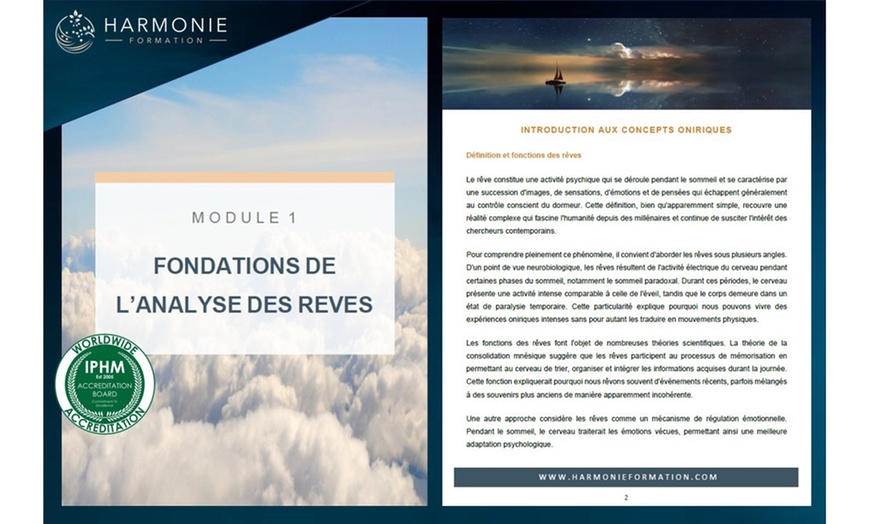 Image 2: Formation certifiante complète en ligne - analyse des rêves