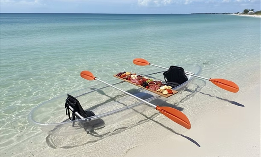 Image 2: 37% Off Clear Kayak Picnic Adventure - Night Glow Adventures