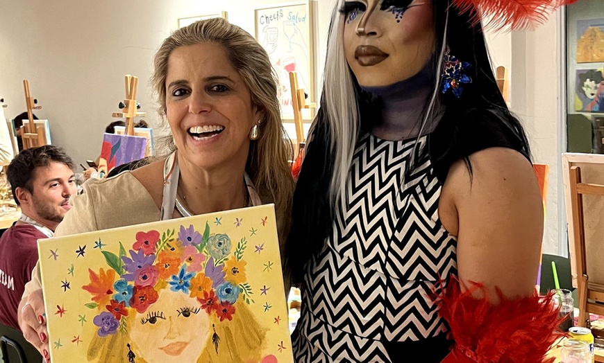 Image 6: Experiencia creativa o premium “Pinta un cuadro”  con snacks y bebida