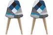 Chaise "Anastasia" moderne à motif patchwork, ergonomique et souple, livraison gratuite, marque Sampur - Image 3
